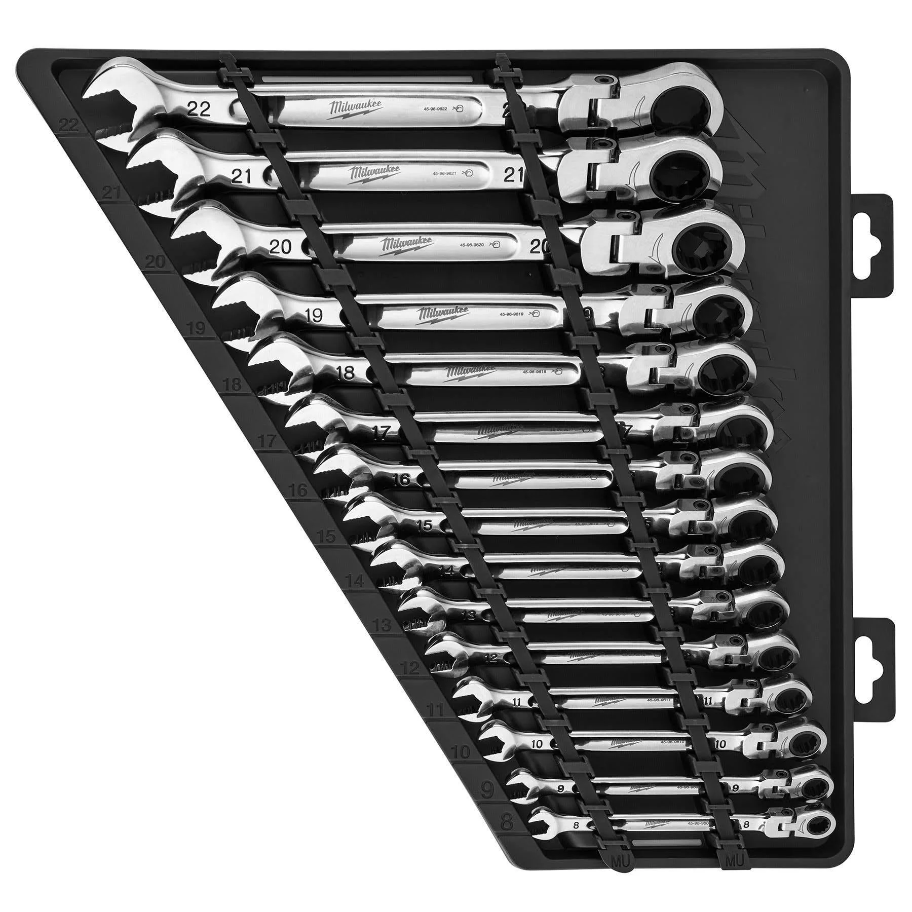 Flex Head Ratcheting Metric Combination Wrench Set, 15 PC – 48-22-9513