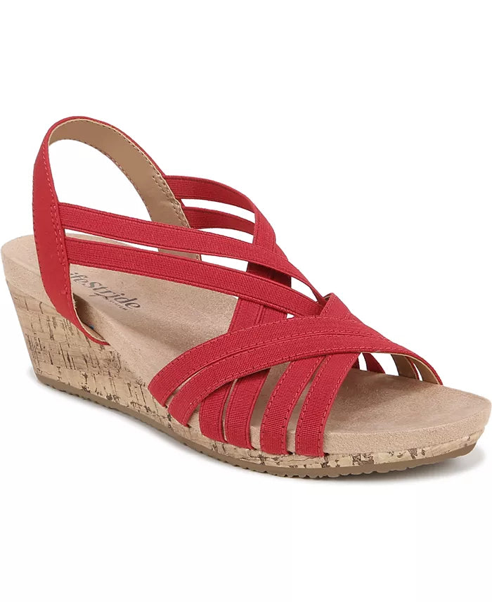 Women’s Strappy Open-Toe Platform Wedge Sandals – 1.75-Inch Heel, 0.75-Inch Platform