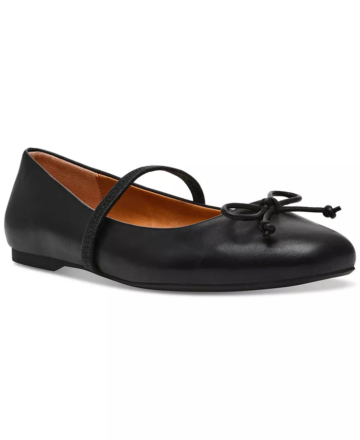 Women’s Bow Mary Jane Ballet Flats – Round Toe, 0.5 Inch Heel