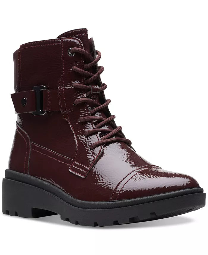 Women’s Lace-Up Buckle Ankle Boots With 2-Inch Heel