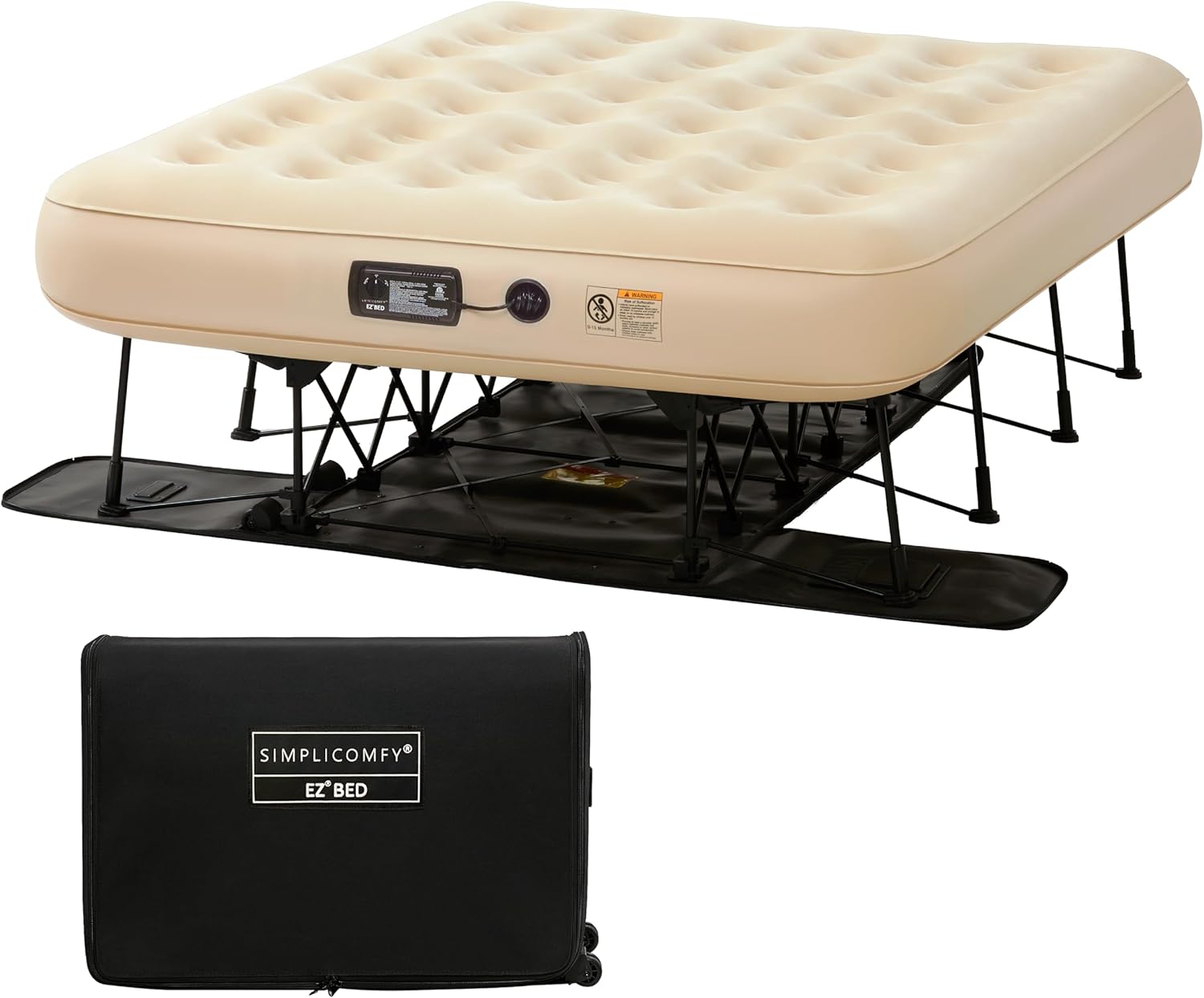 Queen Air Mattress With Frame And Built-In Pump