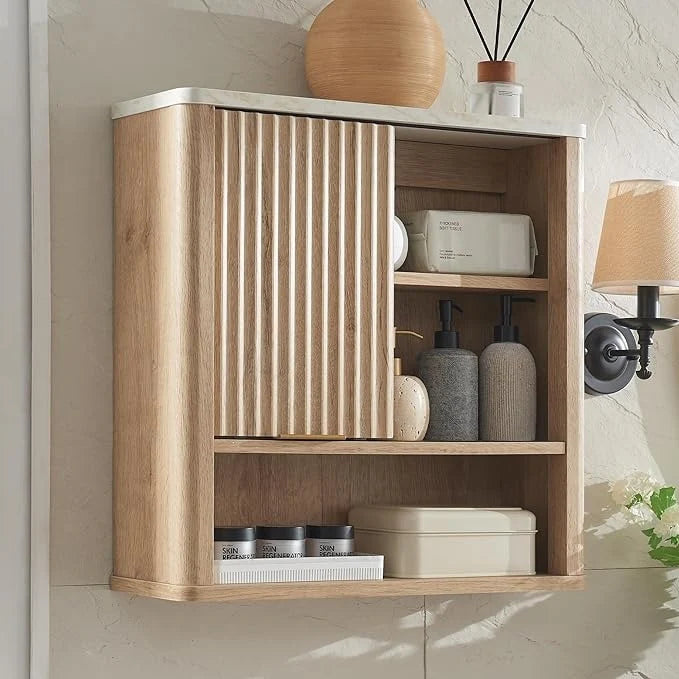 Bathroom Wall Cabinet With Adjustable Shelf, 7.6 in D x 23.2 in W x 24 in H