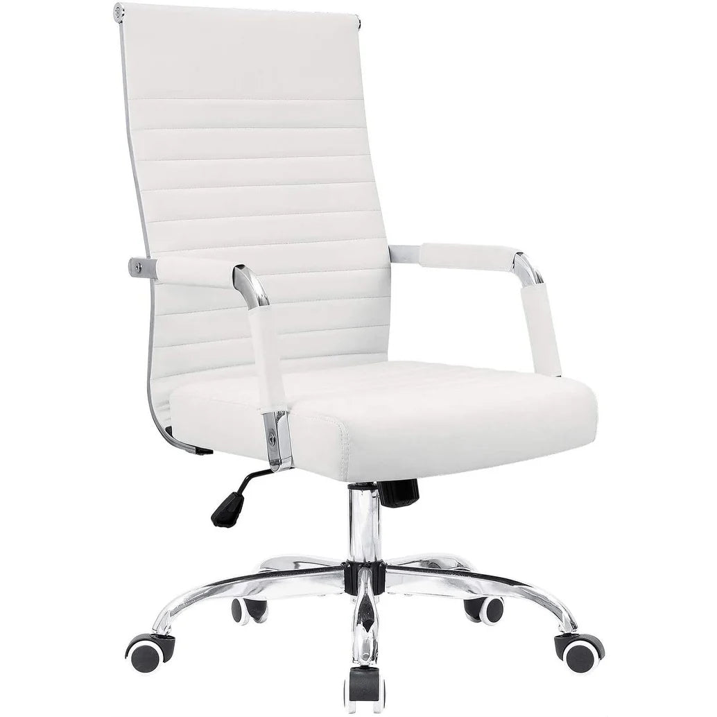 Ergonomic High-Back Office Chair With PU Leather Upholstery And 360-Degree Swivel