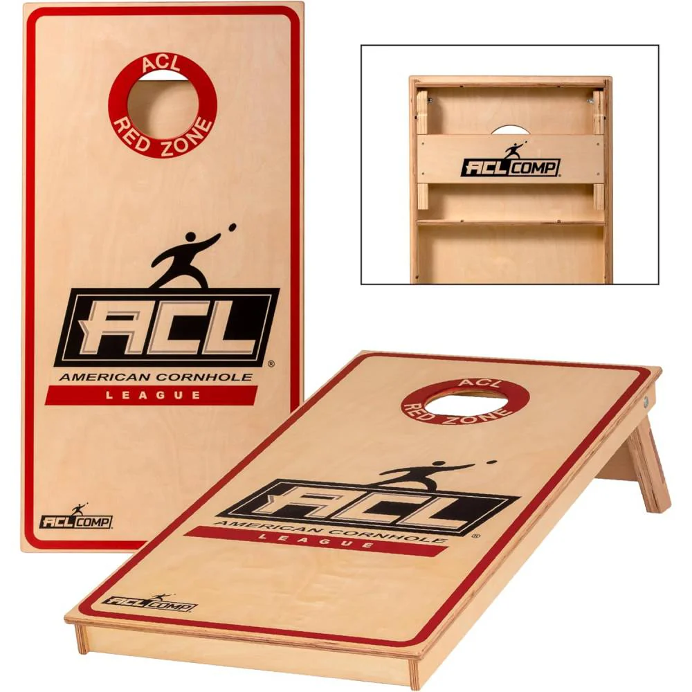 ESCALADE ACL Official 2×4 Regulation Cornhole Boards, Solid Wood, Brown