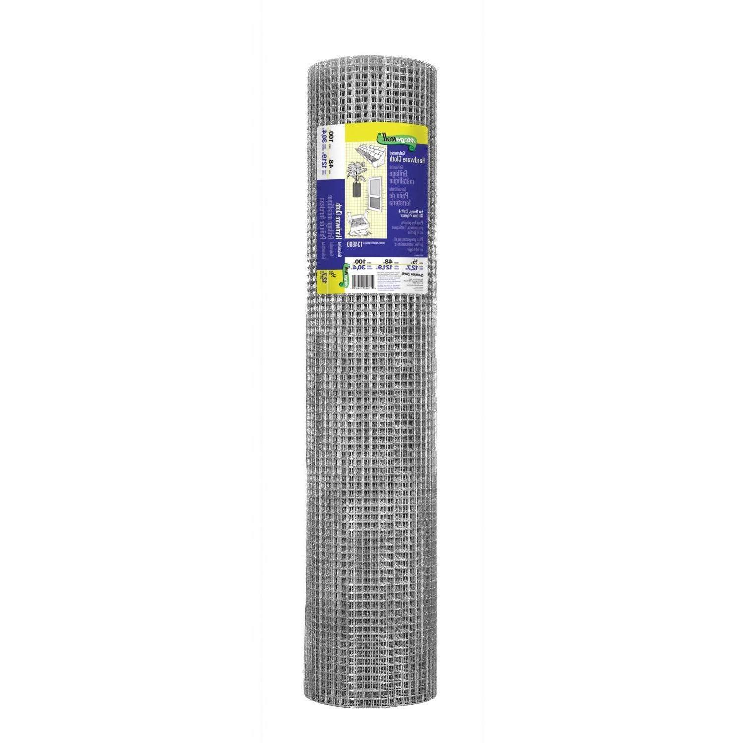 Steel Hardware Cloth 48 in W x 100 ft L, 1/2 in, 19 Gauge