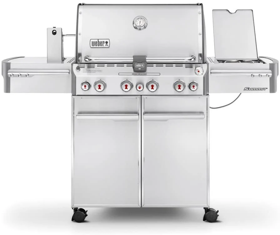 Weber Summit S-470 4-Burner Liquid Propane Grill, Stainless Steel, 580-Square Inch – 7170001