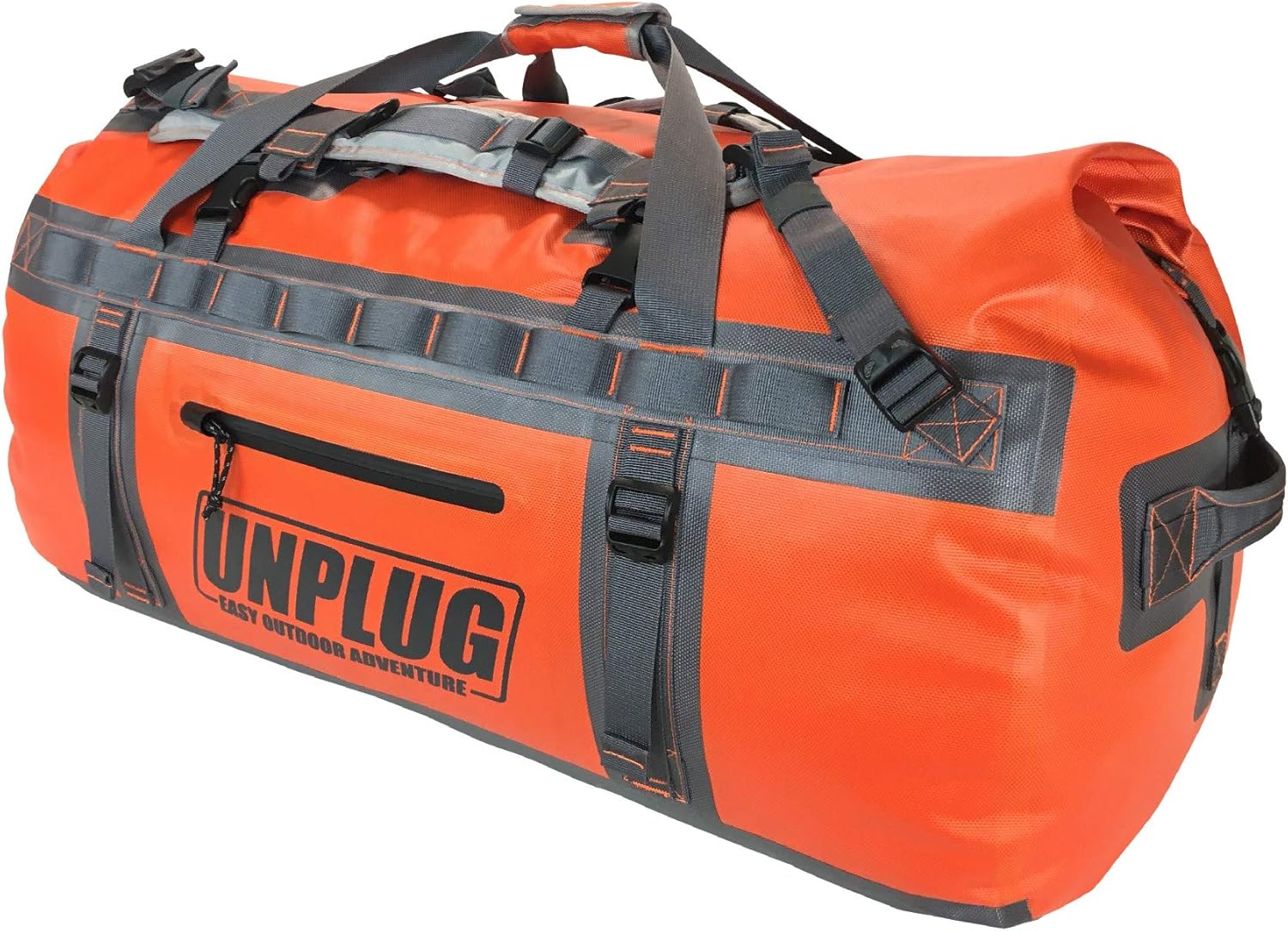 UNPLUG Waterproof Duffel Backpack, 65L, Adventure Orange – 100000