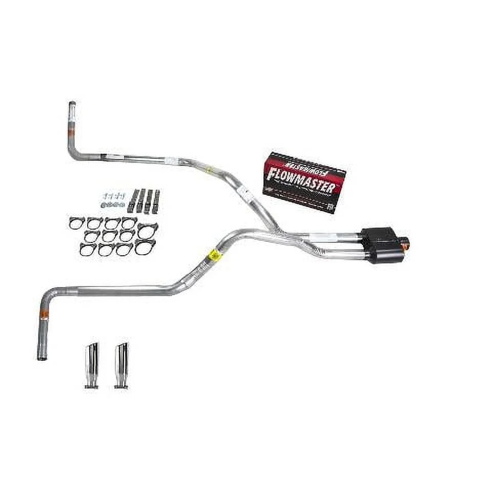 Flowmaster Silverado Dual Exhaust, 2.5 Pipe, Side Exit – Super 10 RC Tip, 88-95