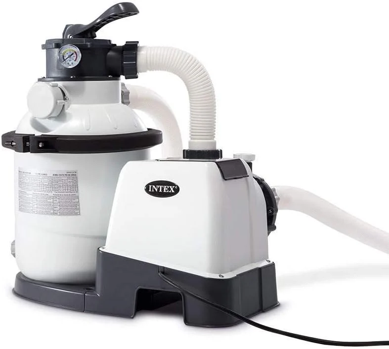 Intex Krystal Clear 16 Inch 3,000 GPH Above-Ground Pool Sand Filter Pump – 26651EG
