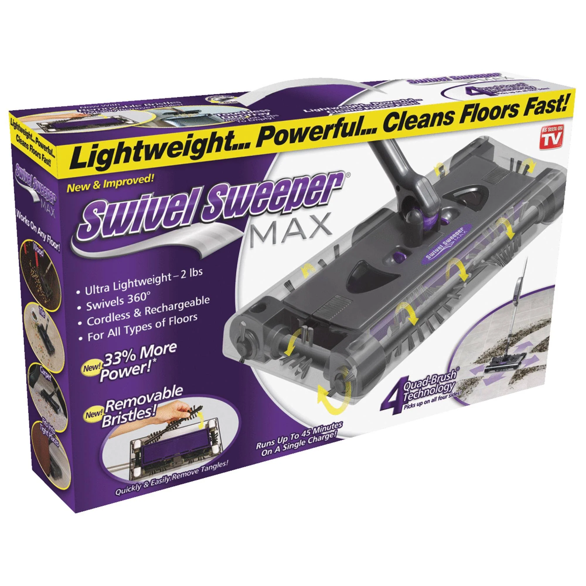 Ontel Products Cordless Swivel Sweeper – Swsmax Max