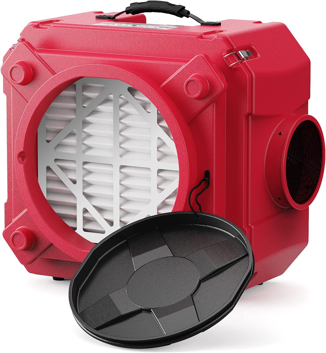 ALORAIR Air Scrubber With 3-Stage Filtration, MERV-10, HEPA And Carbon Filters, Red