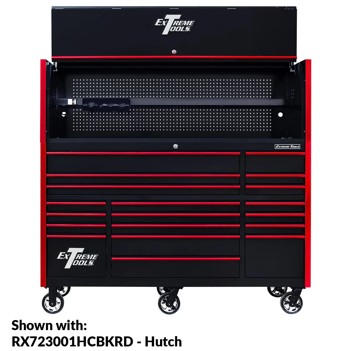 Extreme Tools 72-in x 30-in 19-Drawer Roller Cabinet With 250 lb Drawer Slides – RX723019RC-250