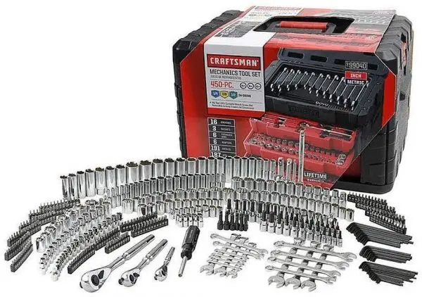 Craftsman Professional Mechanics Tool Kit, 450-Piece, Chrome – 50450