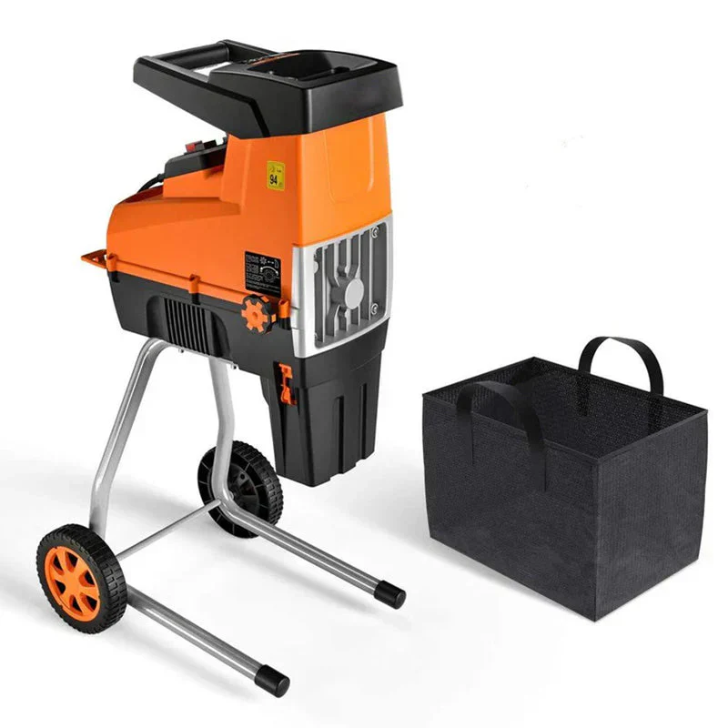 Wood Chipper Garden Shredder, 15-Amp, 1.77-Inch Cutting Capacity, 60L Collection Bag – Tkws01a