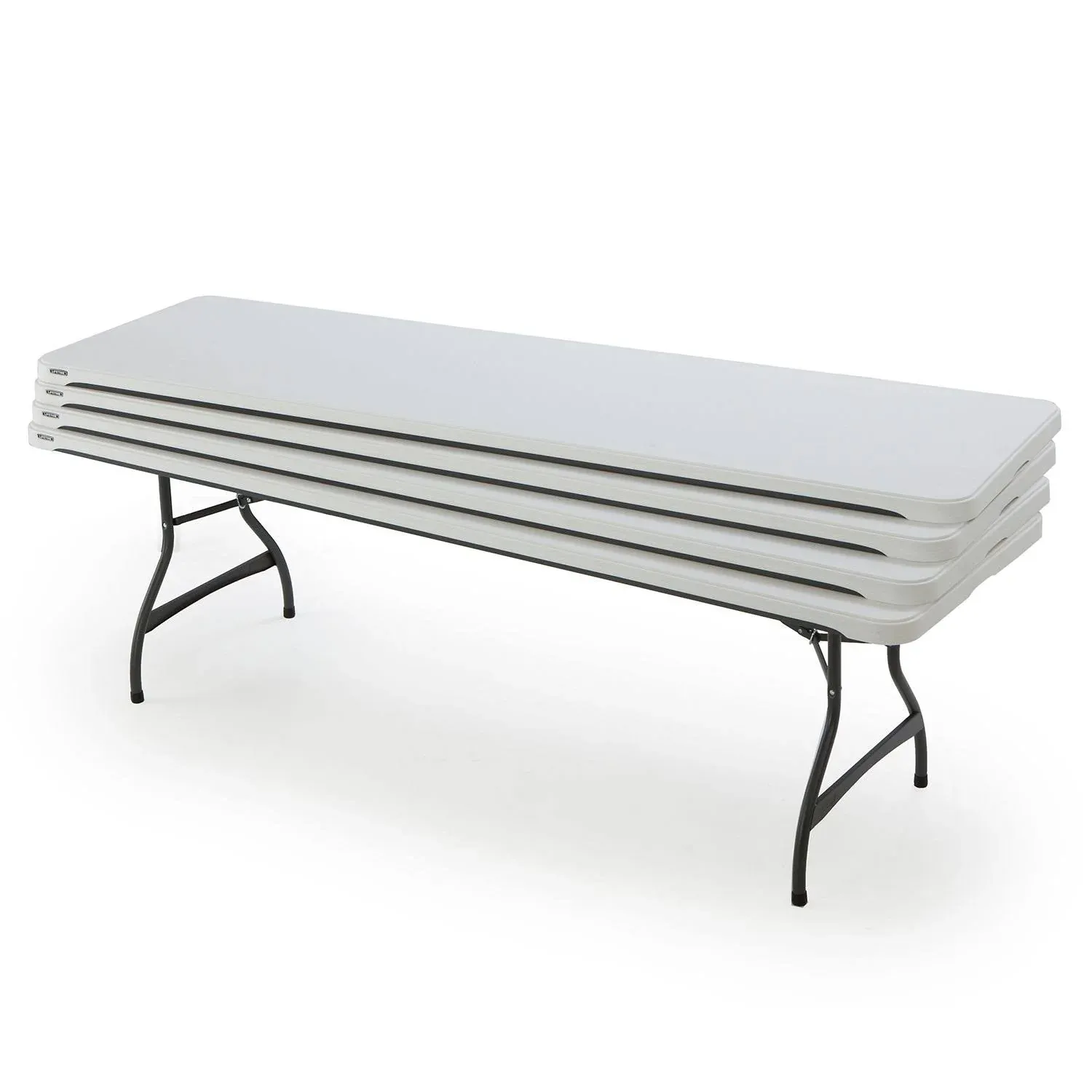 Commercial Stacking Folding Table 4-Pack, 8 ft, White – 80344