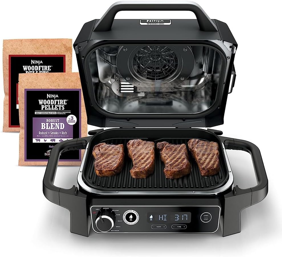 Professional Outdoor 7-in-1 Pellet Grill And Smoker With Built-In Thermometer – Woodfire