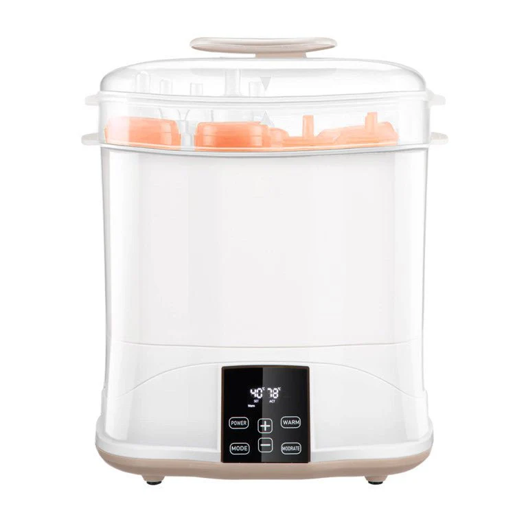 3-In-1 Baby Bottle Steam Sterilizer And Dryer With LED Monitor, 10 Bottles, White, 12 x 8 x 16 in