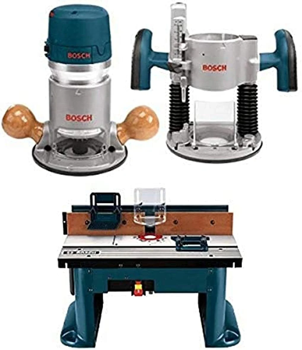 BOSCH Wood Router Tool Combo Kit, 12 Amp, 2.25 Horsepower – 1617EVSPK