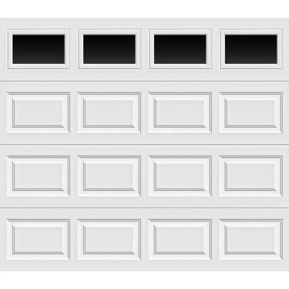 Classic Collection Insulated Garage Door With Plain Windows, 8 ft. x 7 ft. 6.5 R-Value – A768954