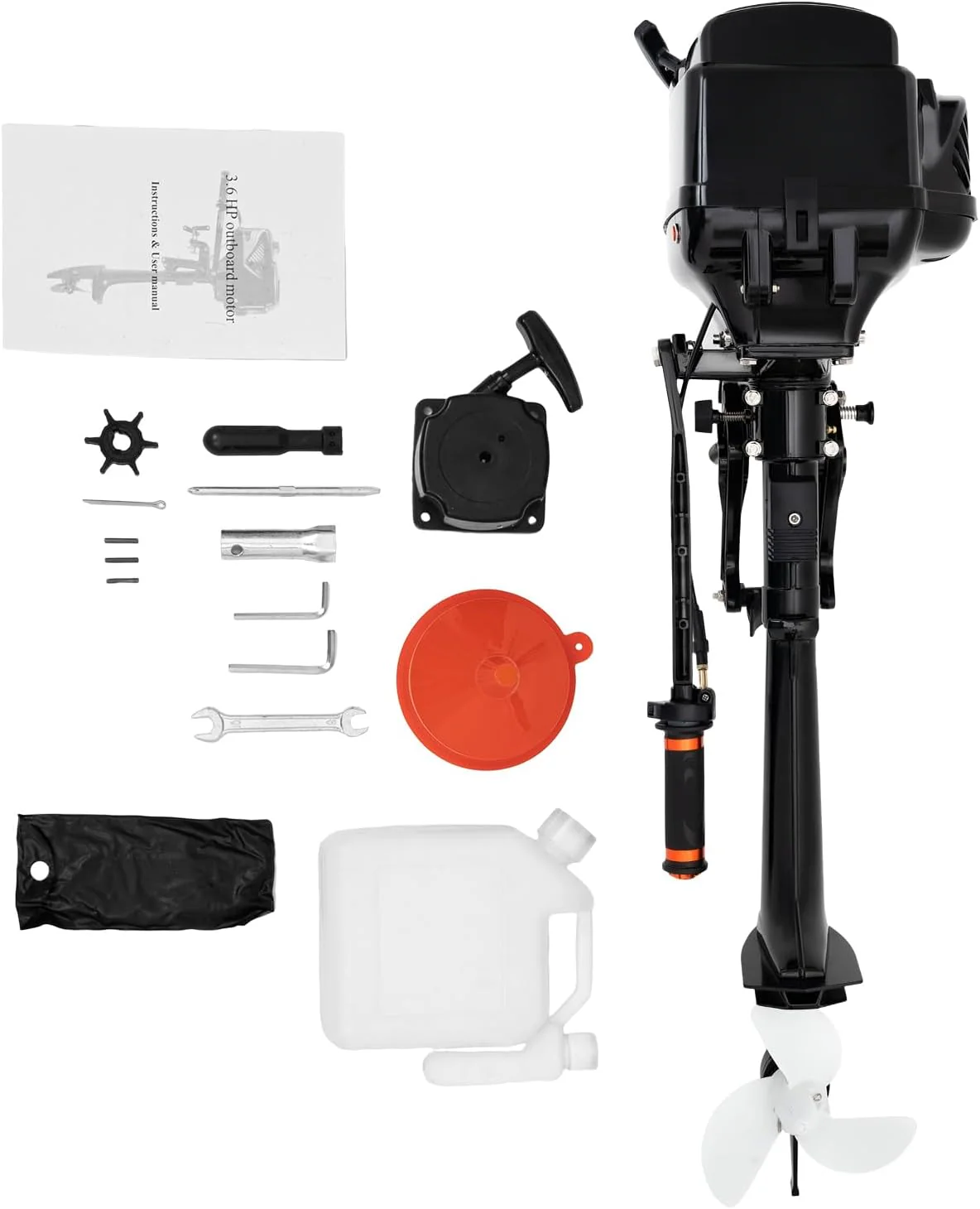 2-Stroke 3.6HP 55CC Short Shaft Outboard Boat Motor