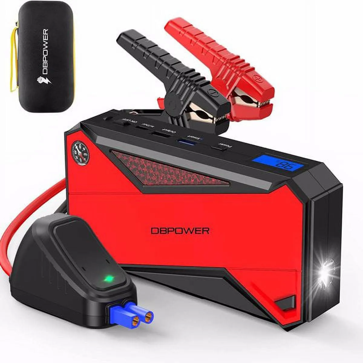 Peak 1600A 18000mAh Car Battery Jump Starter For Up To 7.2 Gas And 5.5L Diesel Engines – DJS90