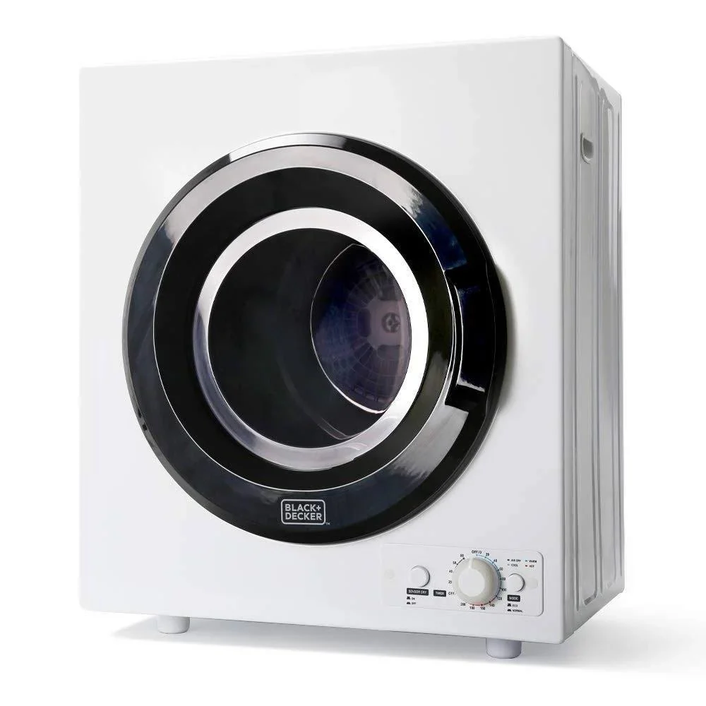 black plus decker Portable Dryer, 3.5 Cu. Ft., White Black
