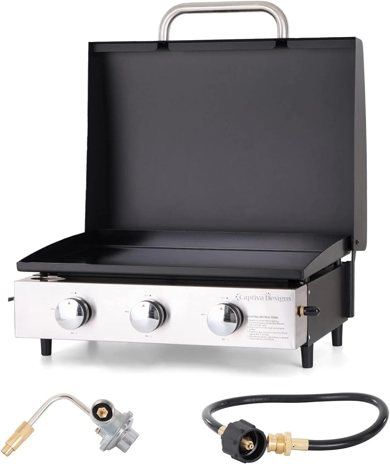 Sophia & William 4-Burner Propane Gas Grill, 542 Sq. In., Silver – E02GR001