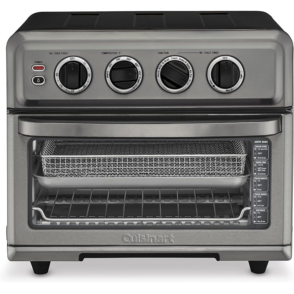 Cuisinart Air Fryer Toaster Oven With Grill, 1800W, 0.6 Cubic Feet, Black – TOA-70BKS