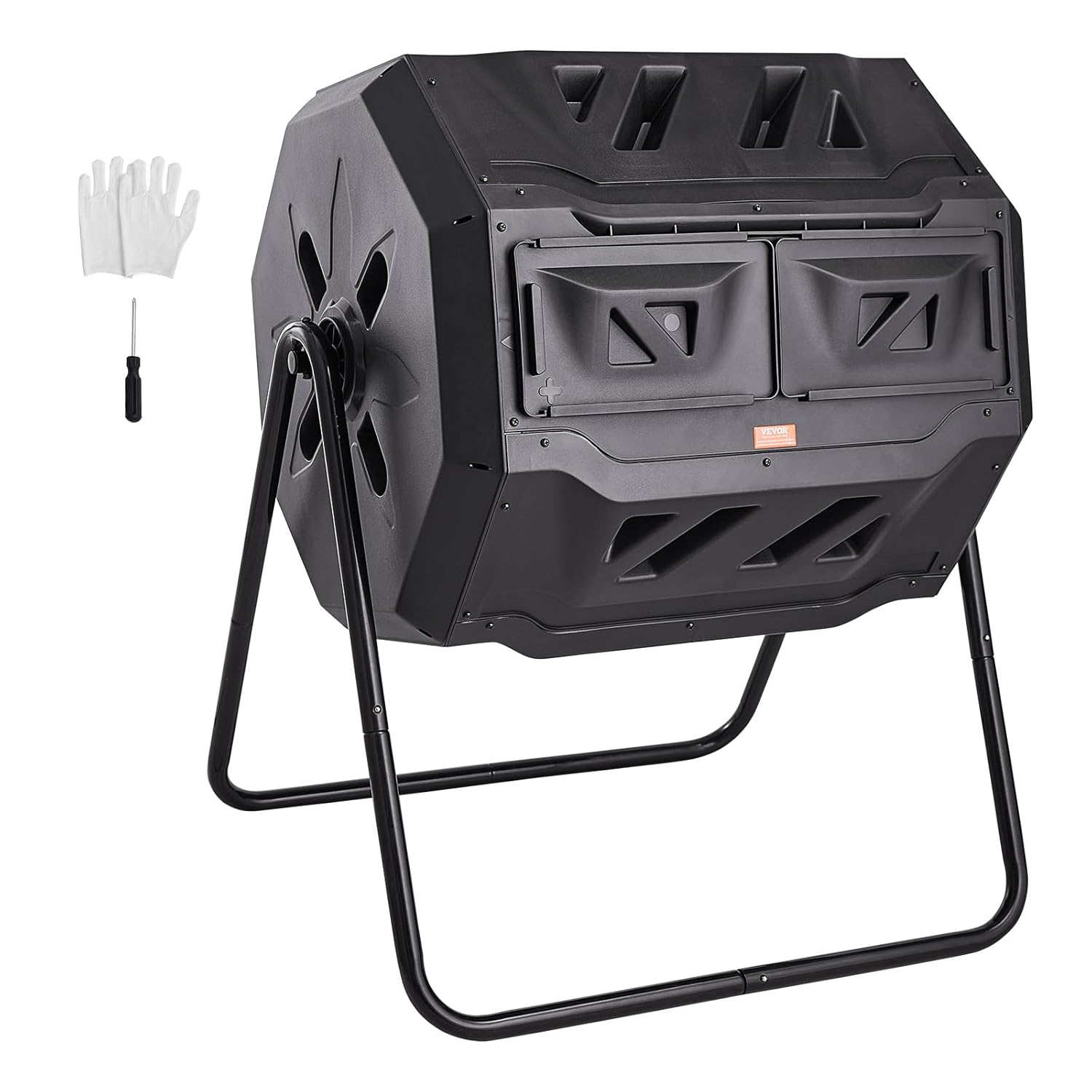 VEVOR Dual Chamber Composting Tumbler, 43 Gallons, PP and Q235B – XDB-436B2