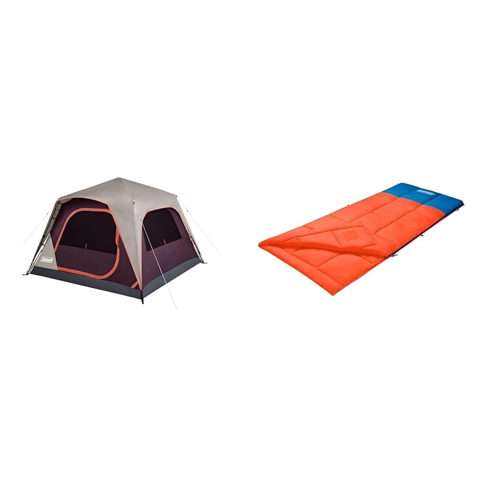 Coleman Skylodge Instant Setup Camping Tent And Sleeping Bag Bundle