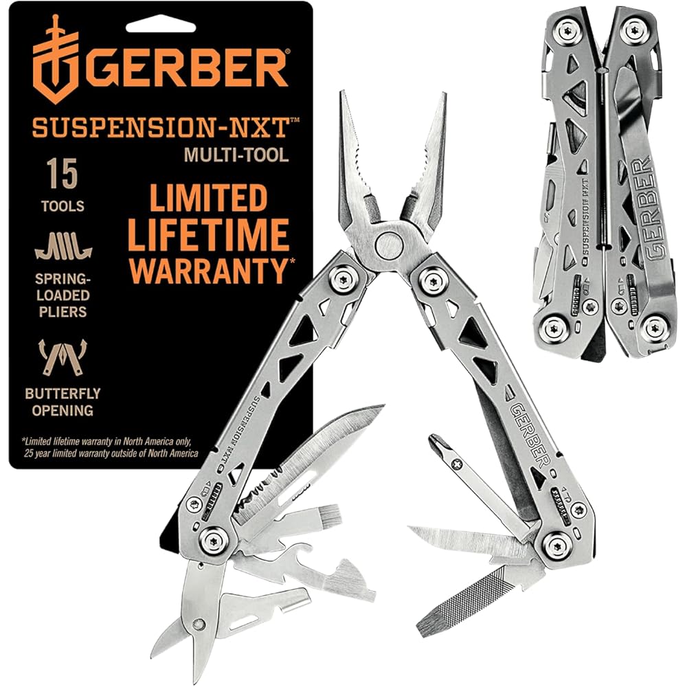 Gerber Suspension-NXT 15-in-1 Stainless Steel Multi-Tool With 2.25 in Partially Serrated Blade – Suspension-NXT