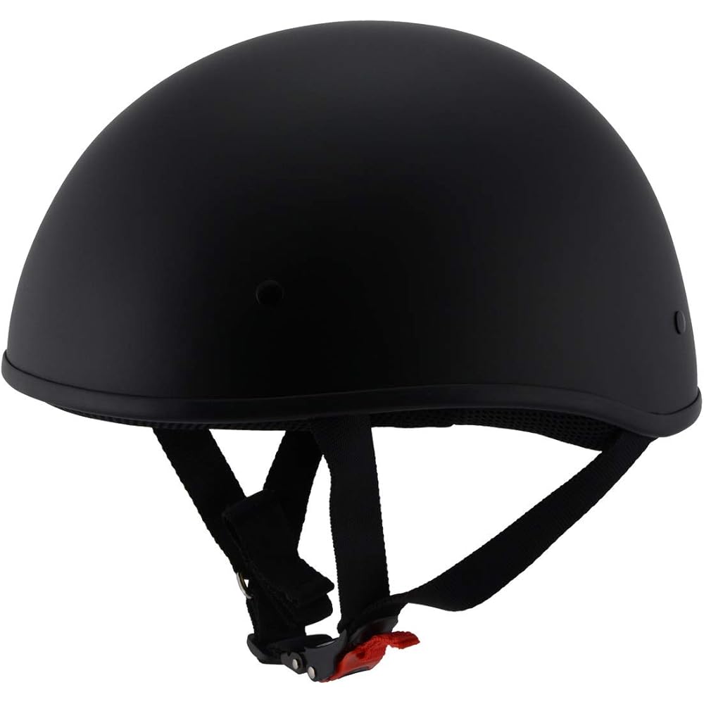 Milwaukee Performance Helmets Bare Bones Matte Black Half Motorcycle Helmet, Medium – MPH9710DOT