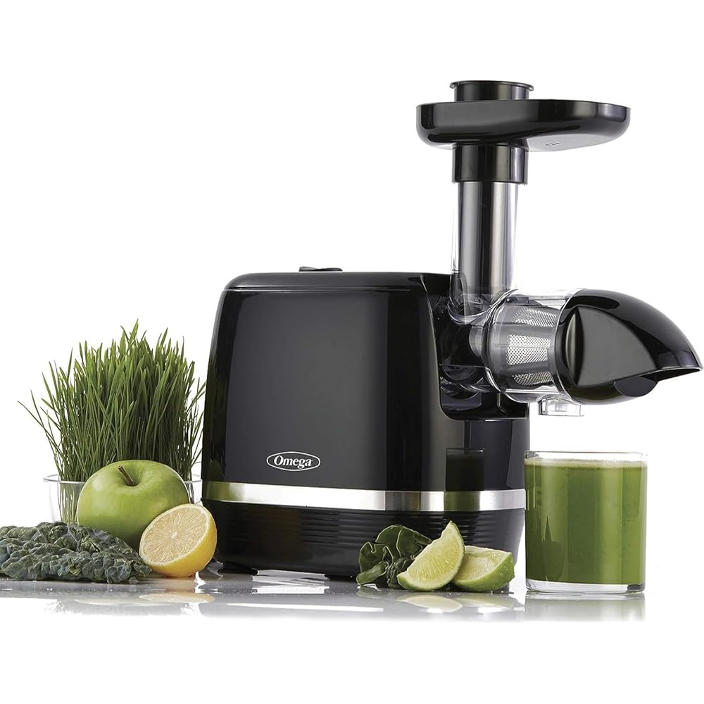 Omega H3000R Slow Masticating Juicer, 150-Watt, Black – H3000R
