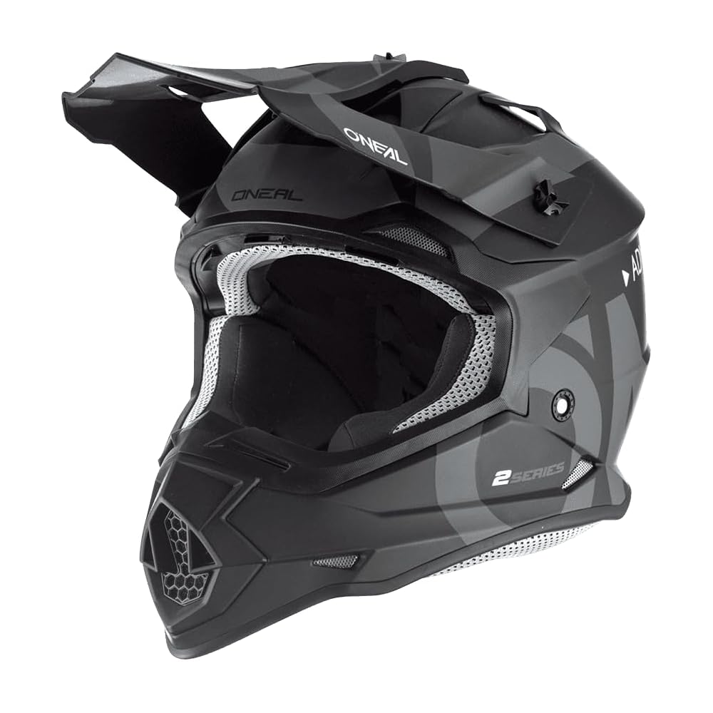 O’Neal 2Series Adult Helmet, Slick Black/Gray, MD – 0200-S13