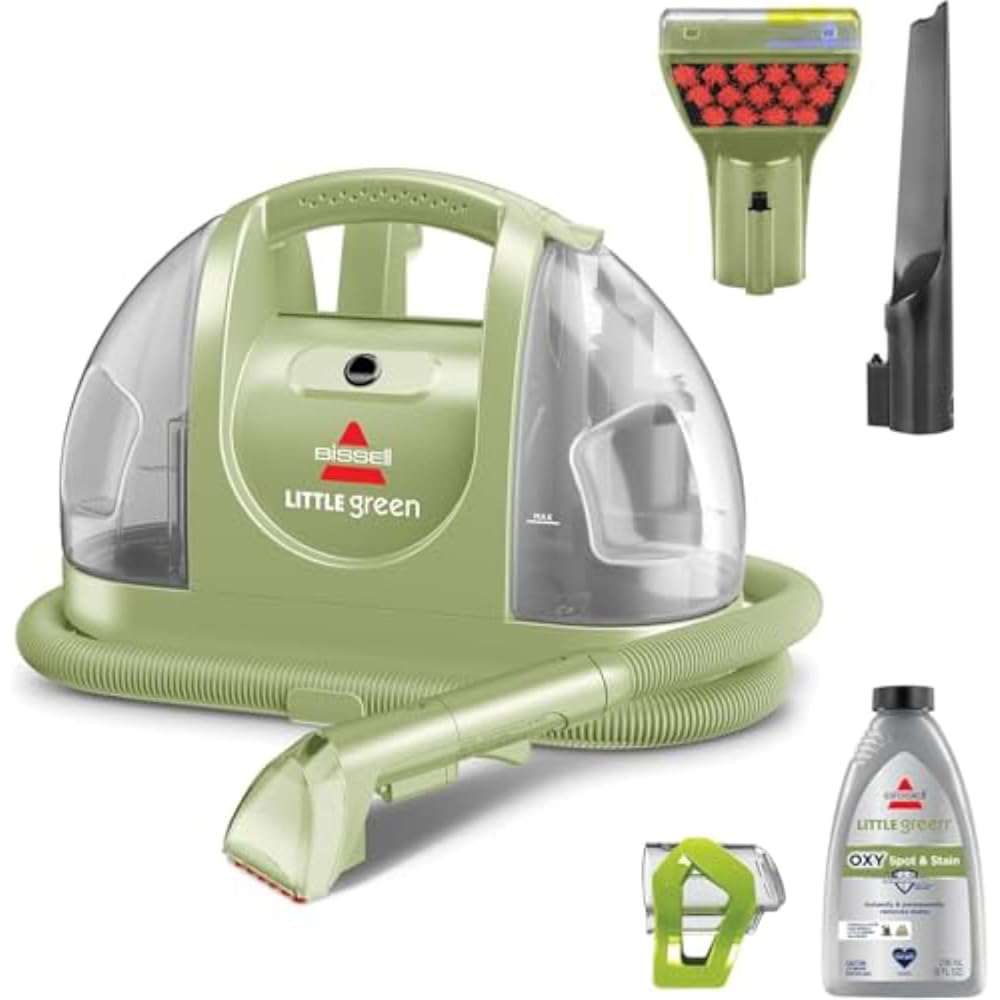 BISSELL Little Green Portable Carpet And Upholstery Cleaner, Green, 48 oz – 1400B