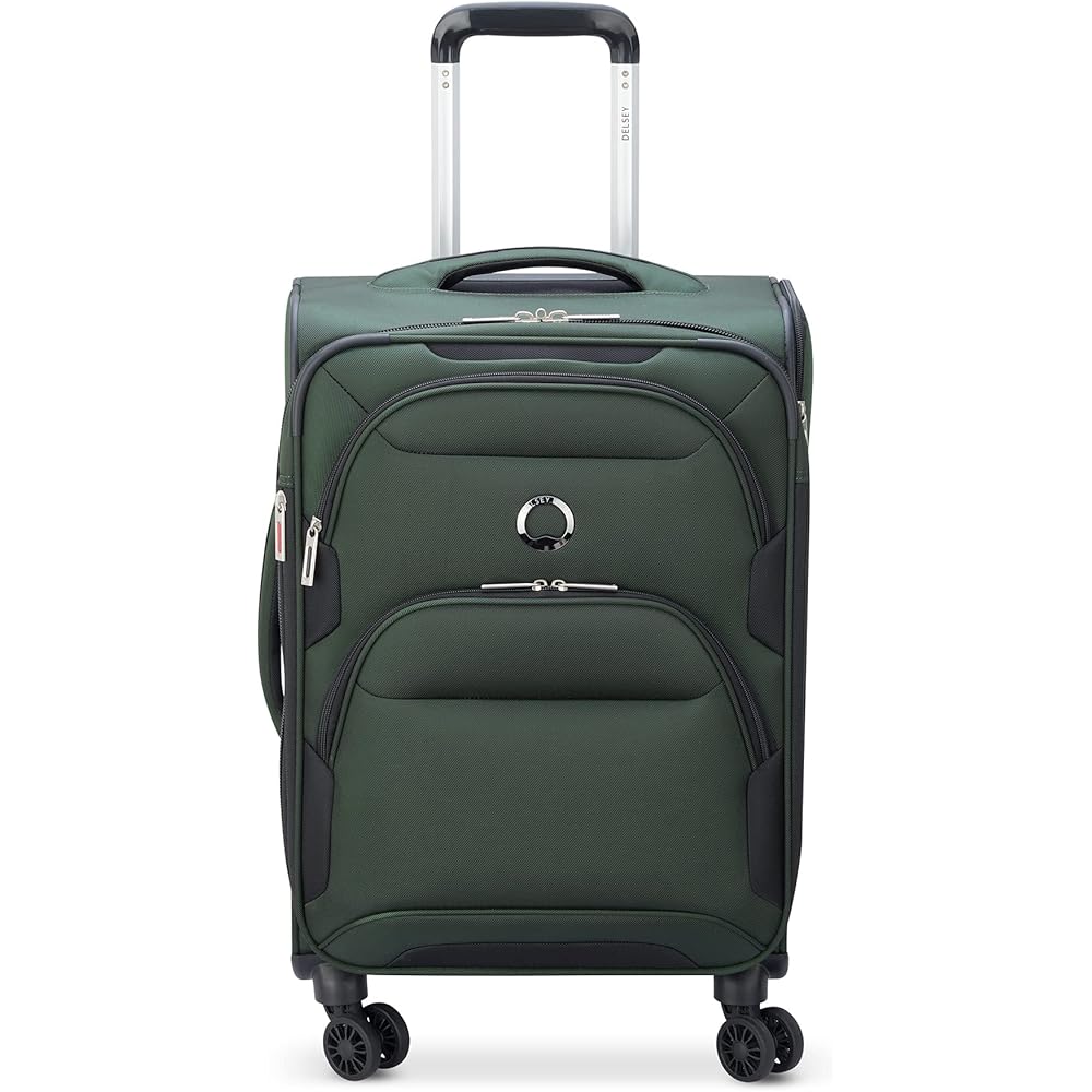 DELSEY PARIS Softside Expandable Carry-On Luggage, Green, 21 Inch – Sky Max 2.0