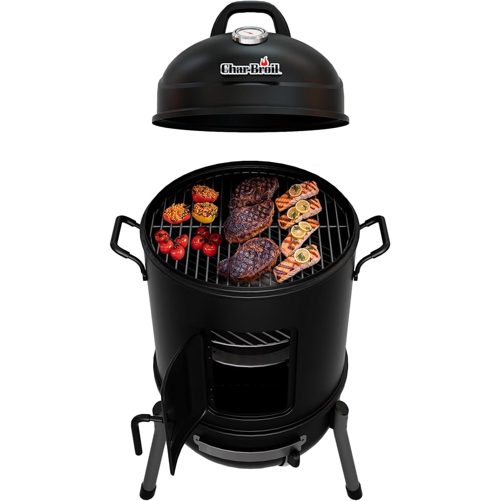 Char-Broil 16 inch Bullet Charcoal Smoker, Black – 18202075