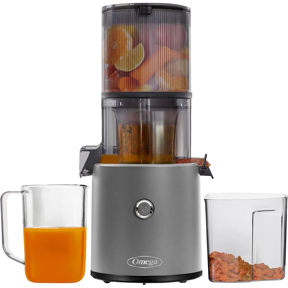 Omega Effortless Cold Press Juicer, 68-Ounce, 150-Watt, Gray