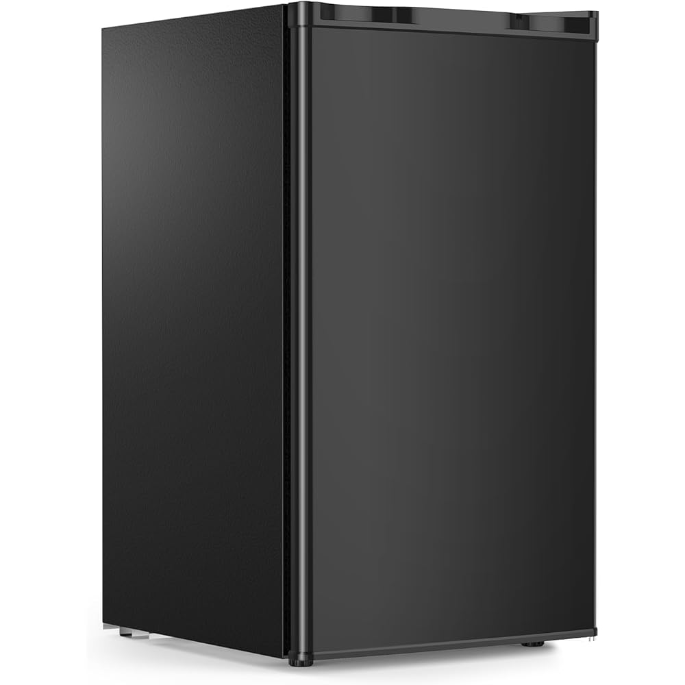 COWSAR Mini Fridge With Freezer, 3.2 Cu.Ft, Black, 19.09in D x 17.52in W x 31.3in H