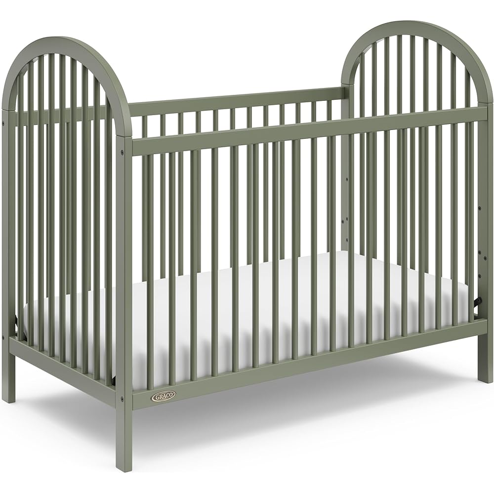 Graco 3-in-1 Convertible Crib, Olive, 29in L x 54in W x 45in H – Olivia