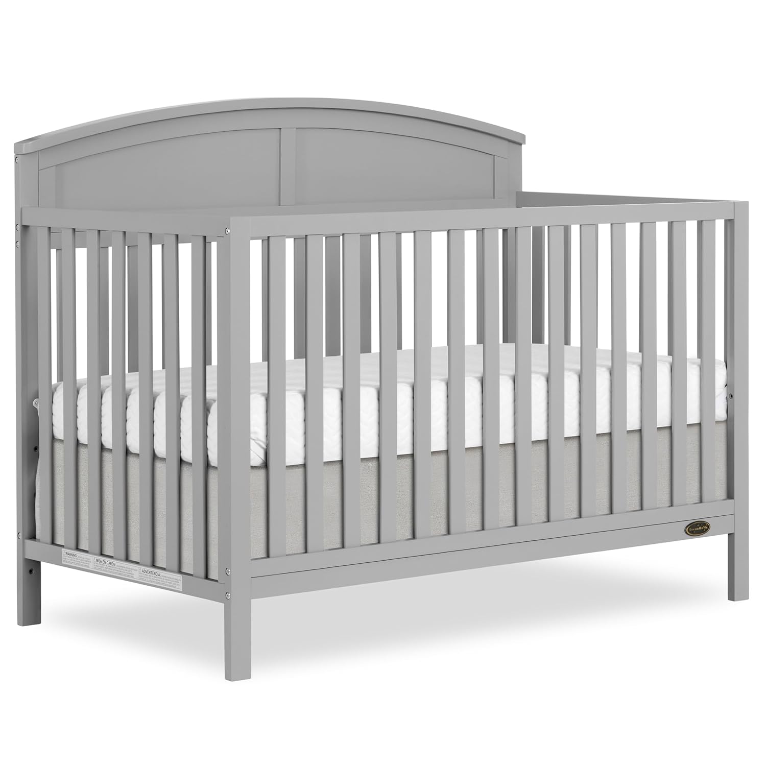 Dream On Me 5-in-1 Convertible Full-Size Baby Crib, Pebble Grey, 53.9 in x 29.4 in x 42.9 in – Storybrooke