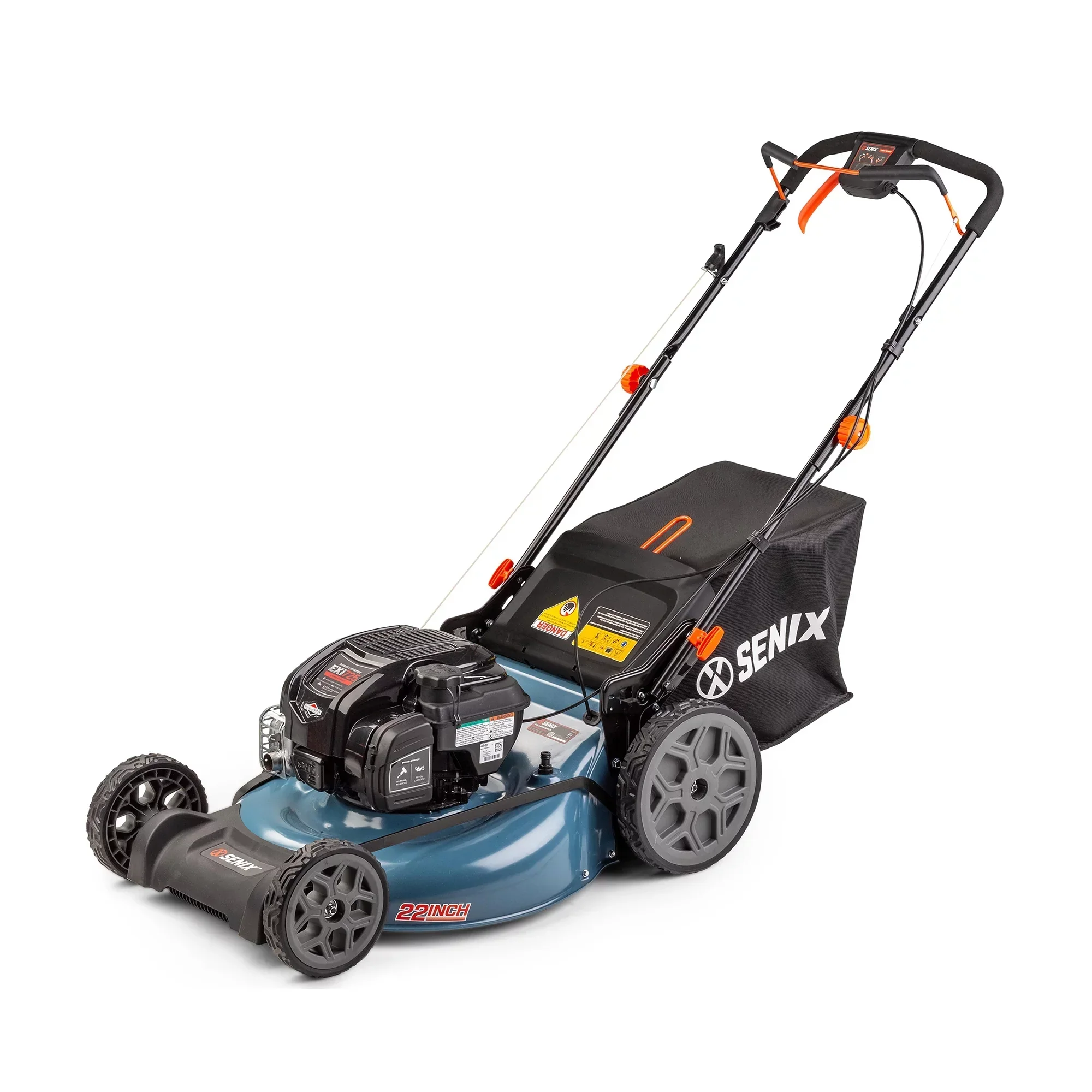 SENIX 22in 163cc 4-Cycle Gas Self-Propelled Mower, 3-In-1, Variable Speed, 11in Rear Wheels – LSSG-H2