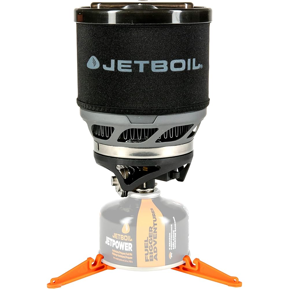 Jetboil MiniMo Camping And Backpacking Stove Cooking System With Adjustable Heat Control – Carbon