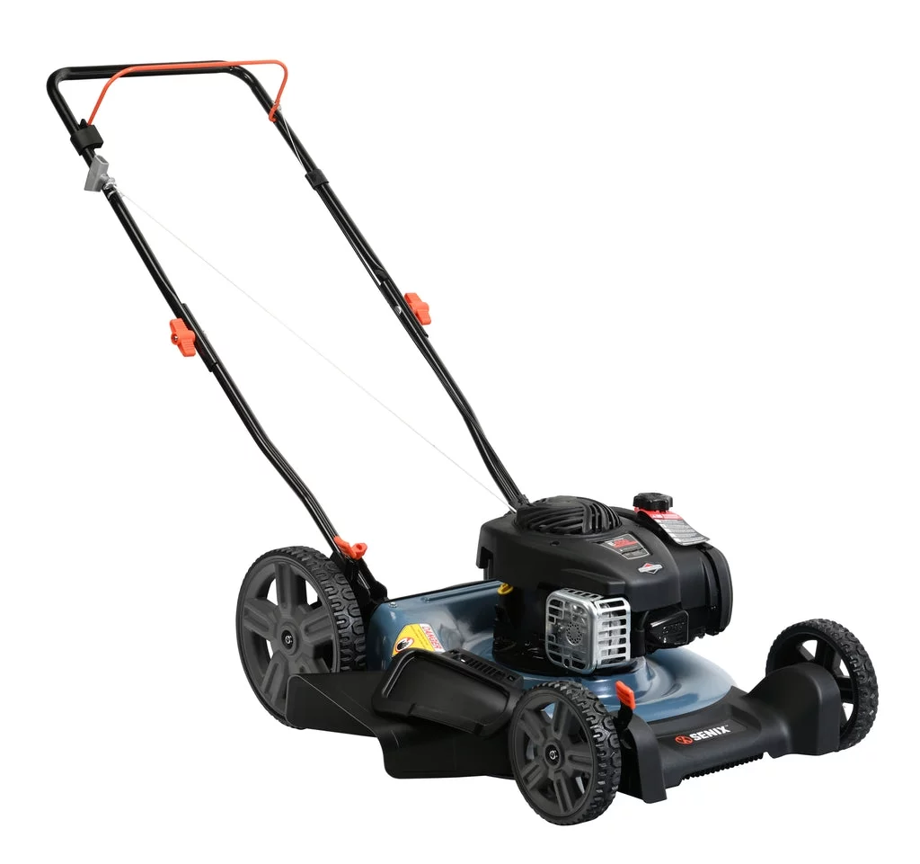SENIX 21In Gas Lawn Mower, 125cc 4-Cycle Briggs & Stratton Engine, 2-In-1 – LSPG-M4