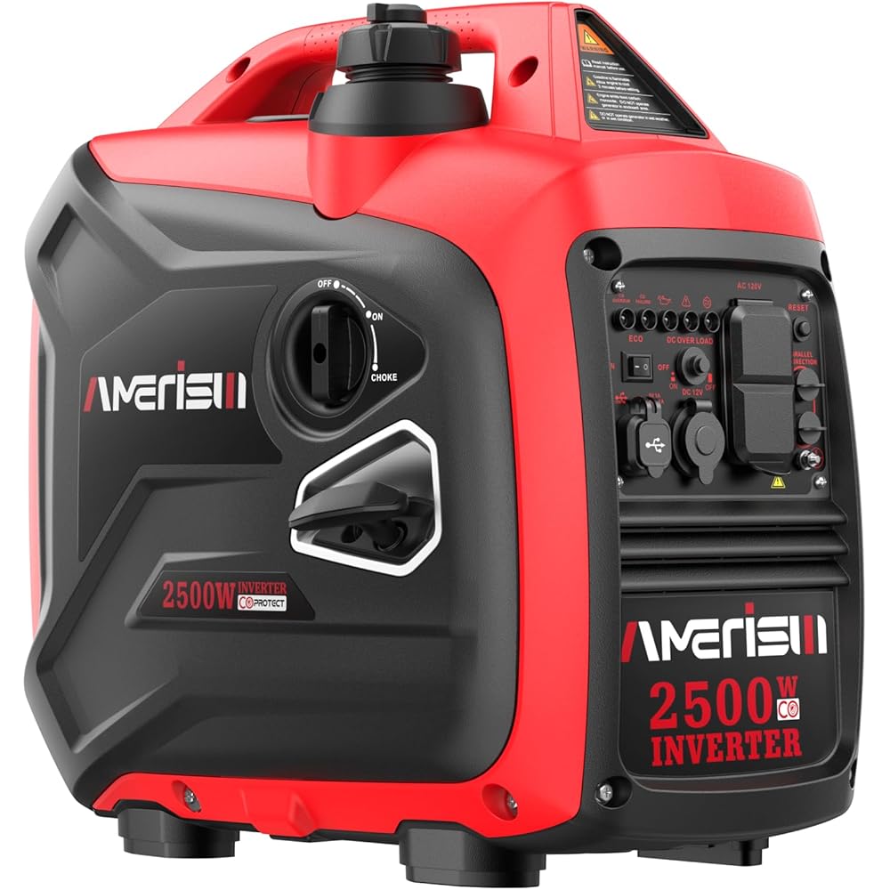 AMERISUN 2500-Watt Gas Powered Portable Inverter Generator With CO Sensor – AM5020