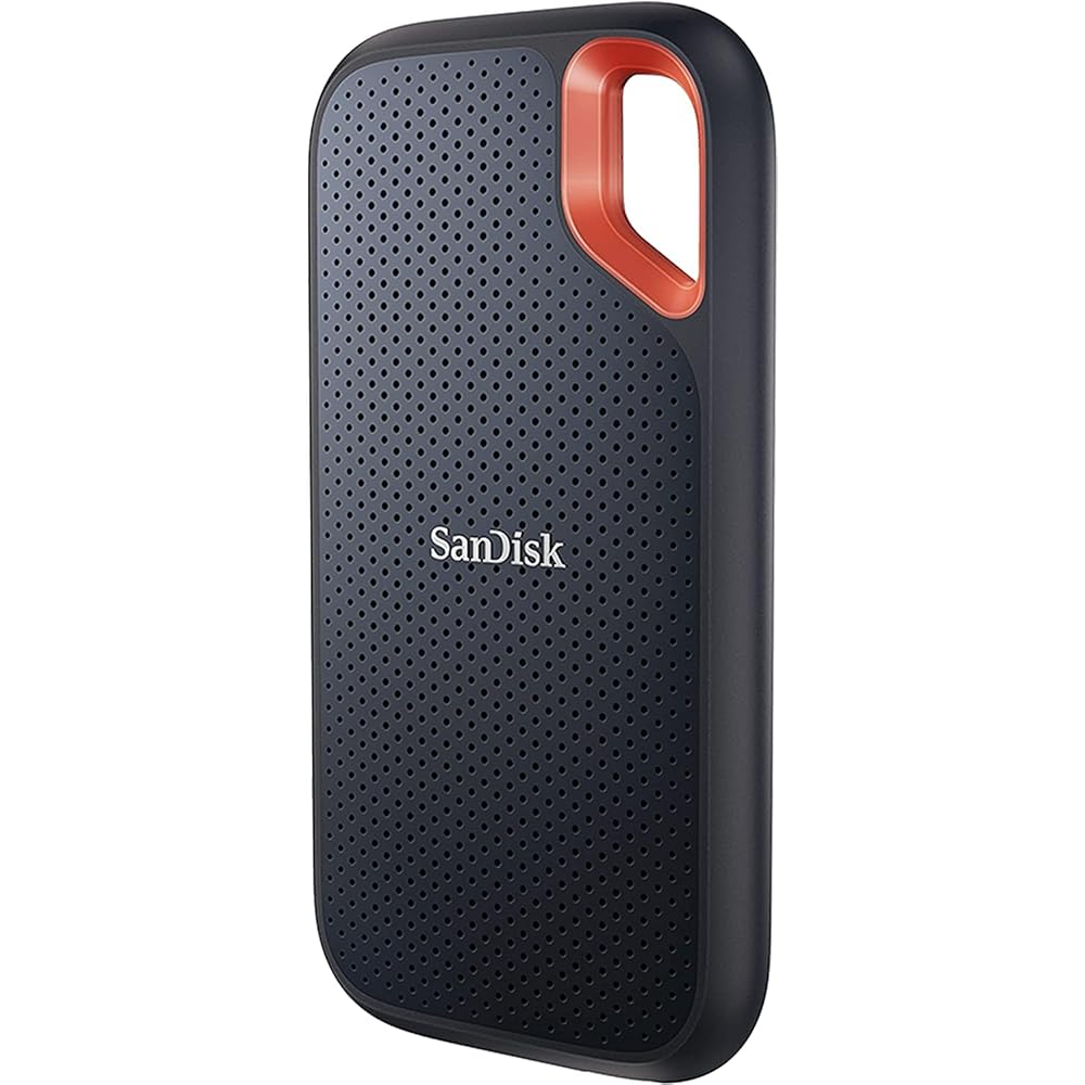 SanDisk 1TB Extreme Portable SSD Up To 1050MB/s, USB-C, USB 3.2 Gen 2, Black – SDSSDE61-1T00-G25