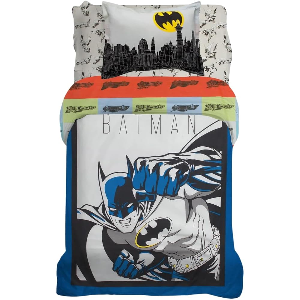 Franco Batman Gotham 2-Piece Organic Cotton Twin Duvet Set