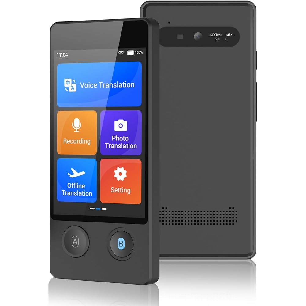 Language Translator Device – 144 Languages, Online/Offline AI Voice And Photo Translation