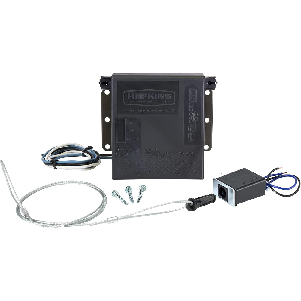 Hopkins Towing Solutions Engager SM Trailer Break-Away System With Battery Meter, 44 Inch Switch – 20119