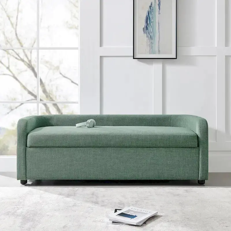 Wendy Upholstered Storage Bench With Hidden Compartment – 60.5w x 22.5d x 21h